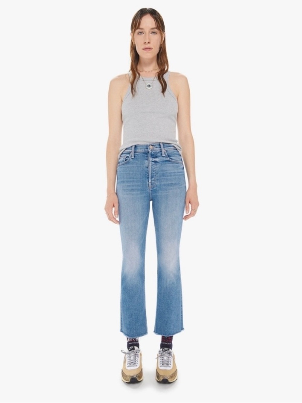 MOTHER The Tripper Ankle Fray Jeans in Je T’Aime (color) size 28